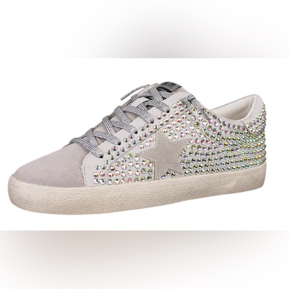 Miracle Miles Mi.iM Joann Lace up Rhinestone Suede Star Sneaker, Shoes - Size 6 - Picture 1 of 15